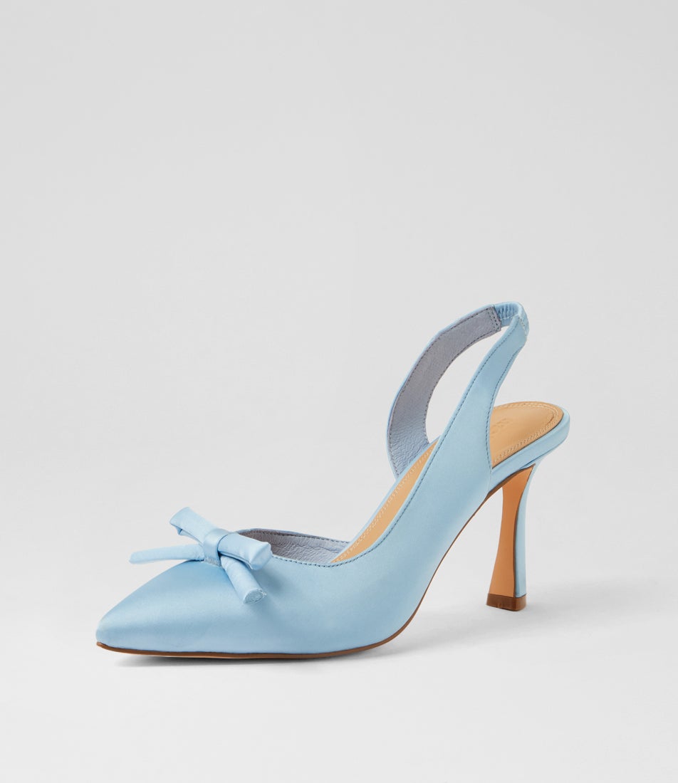 Tiaro Pale Blue Satin Heels