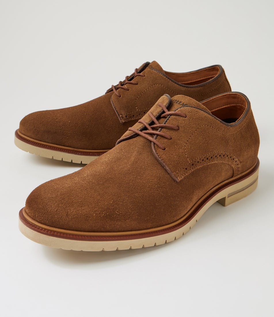 Ace Brown Suede Lace Up Shoes