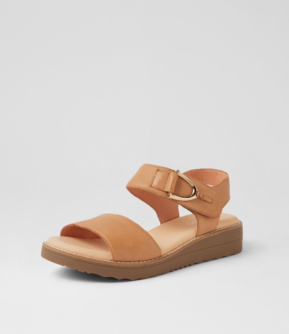 Heelia Dark Tan Light Choc Leather Sandals Heelia Dark Tan Light Choc Leather Sandals