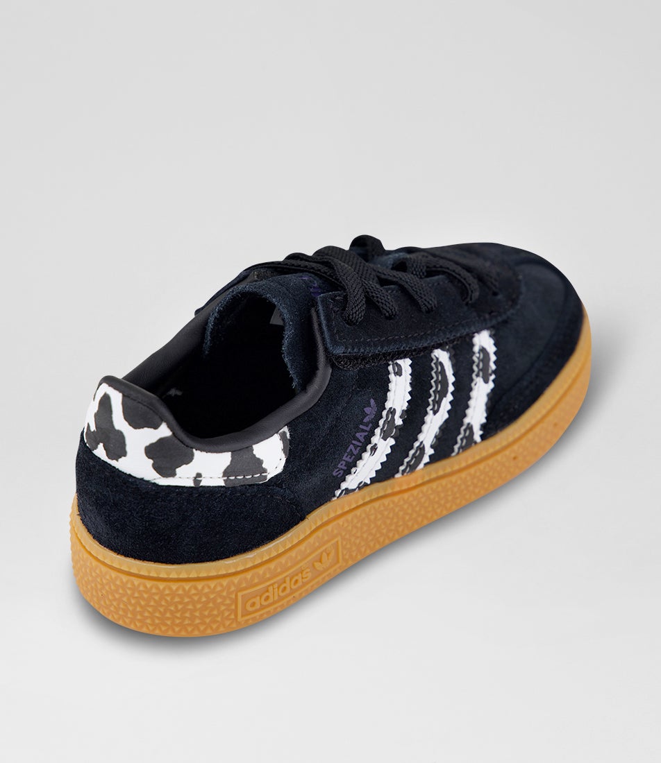 Handball Spezial Toddler Black Violet White Suede Sneakers