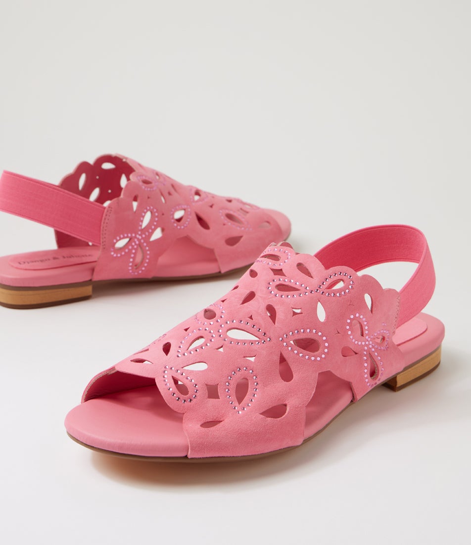 Panina Pink Suede Jewels Sandals Panina Pink Suede Jewels Sandals