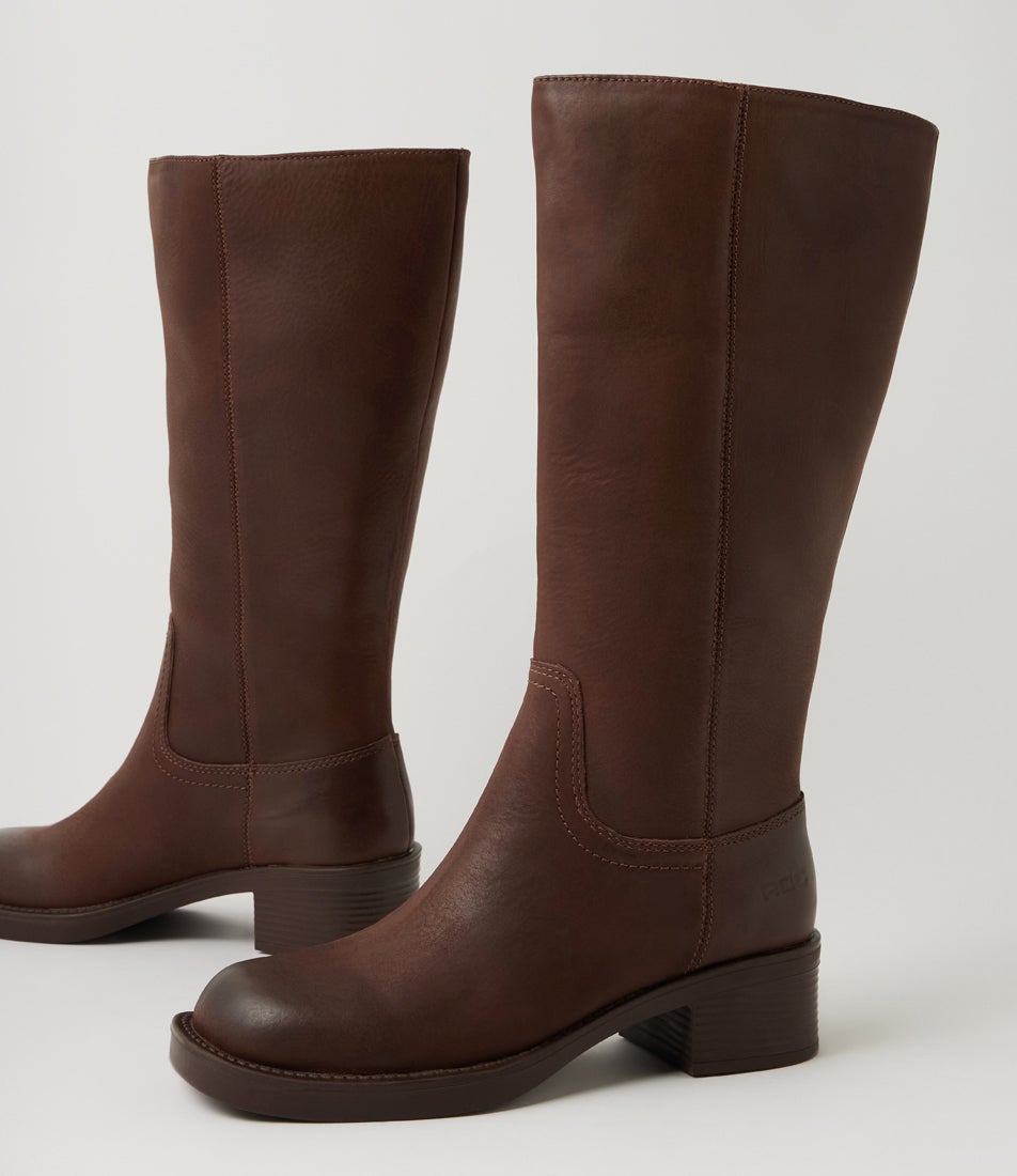 Ridge Tobacco Leather Knee High Boots Ridge Tobacco Leather Knee High Boots