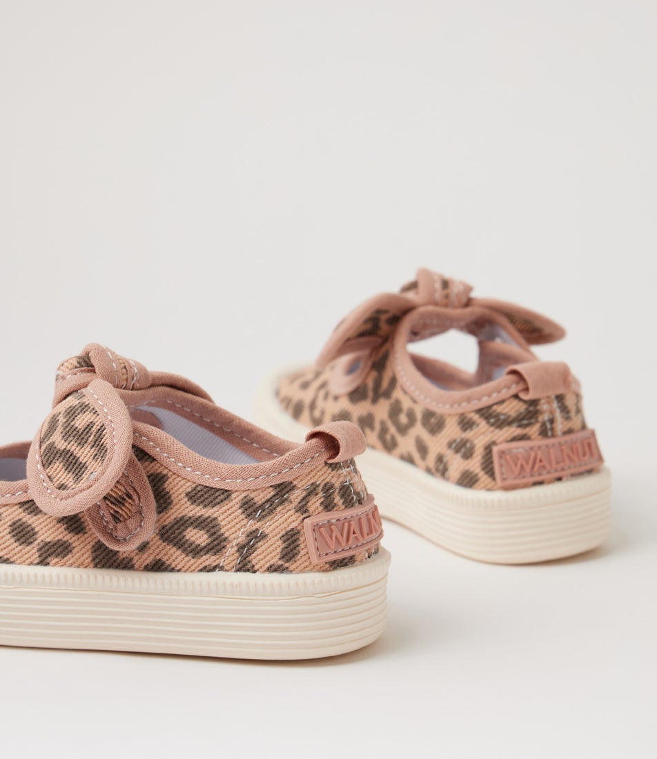 Millie Toddler Pink Leopard Canvas Flat Shoes