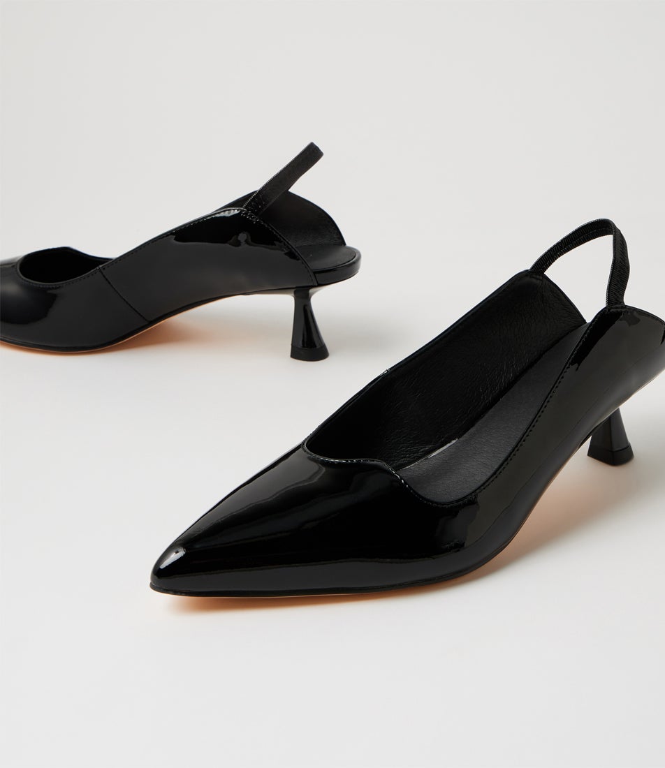 Vini Black Patent Leather Heels