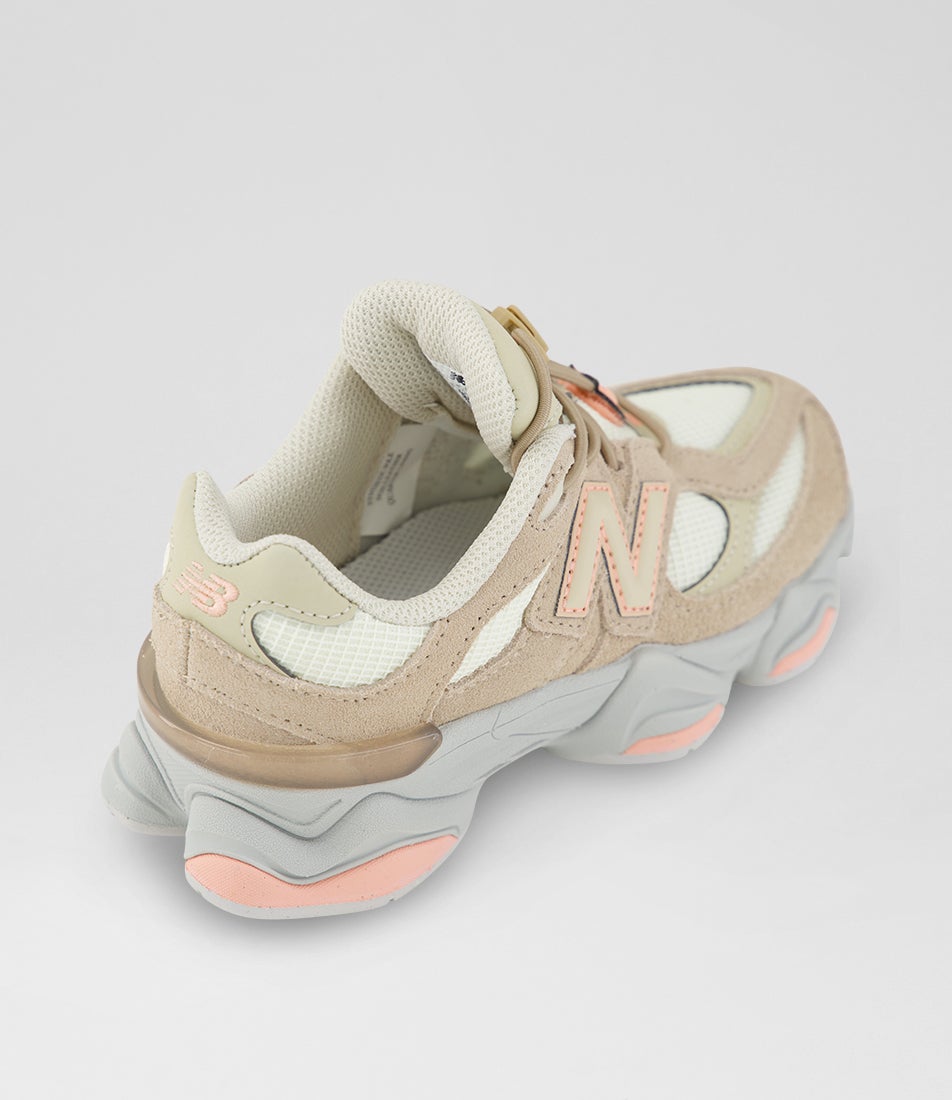 9060 Junior Mindful Grey Pink Lemonade Suede Sneakers