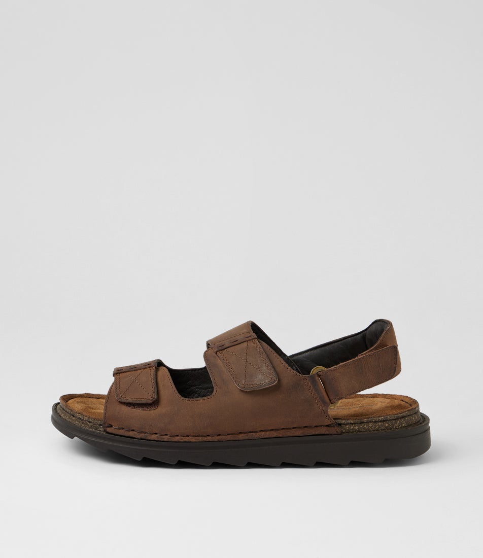 Izar Brown Wild Oiled Leather Sandals