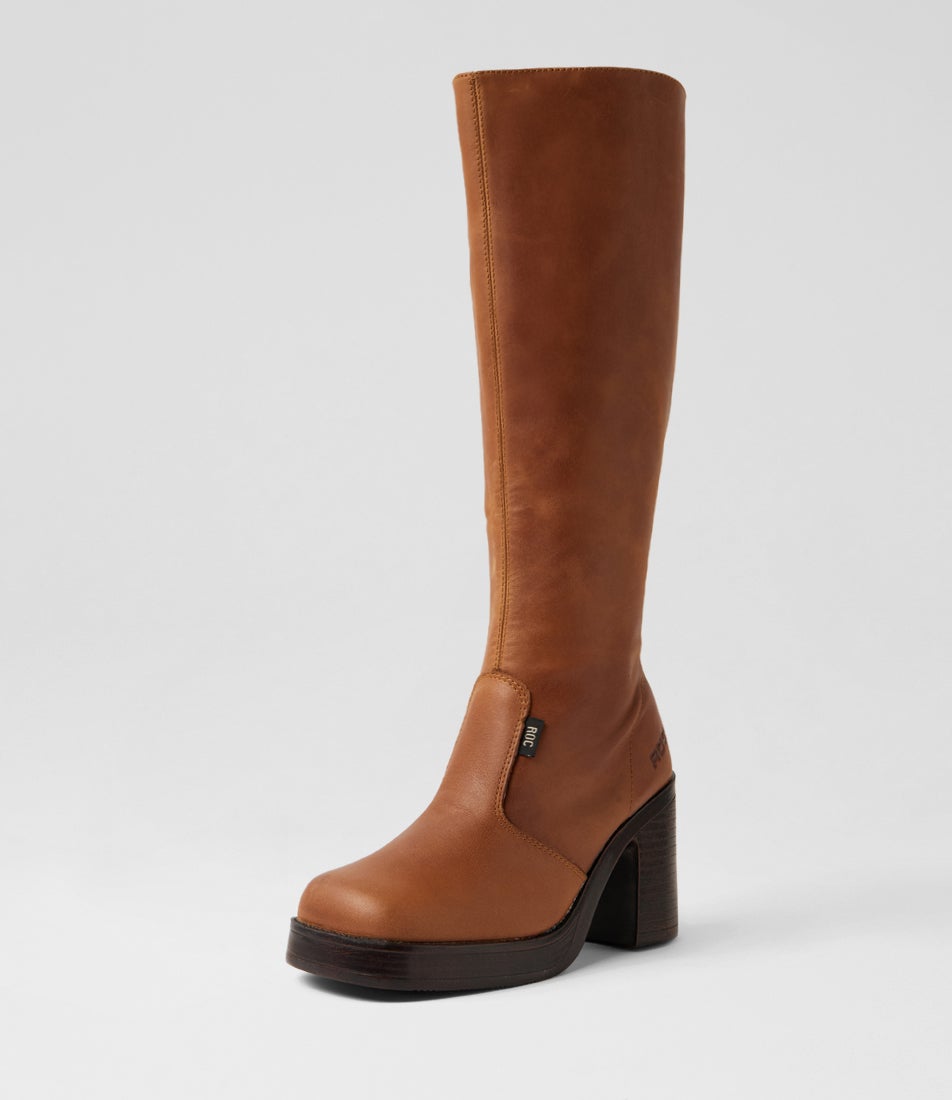 Idaho Tan Leather Knee High Boots Idaho Tan Leather Knee High Boots