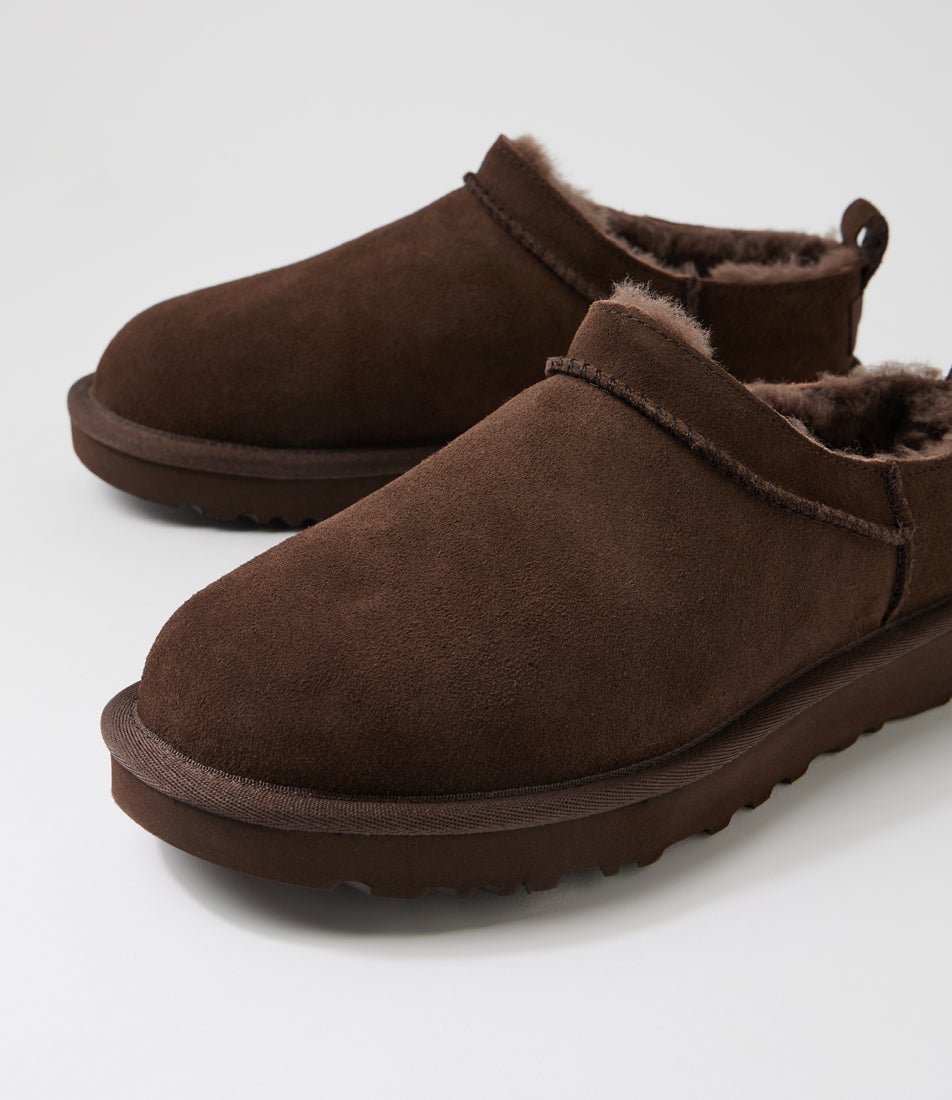 Classic Micro Dusted Cocoa Suede Slippers Classic Micro Dusted Cocoa Suede Slippers