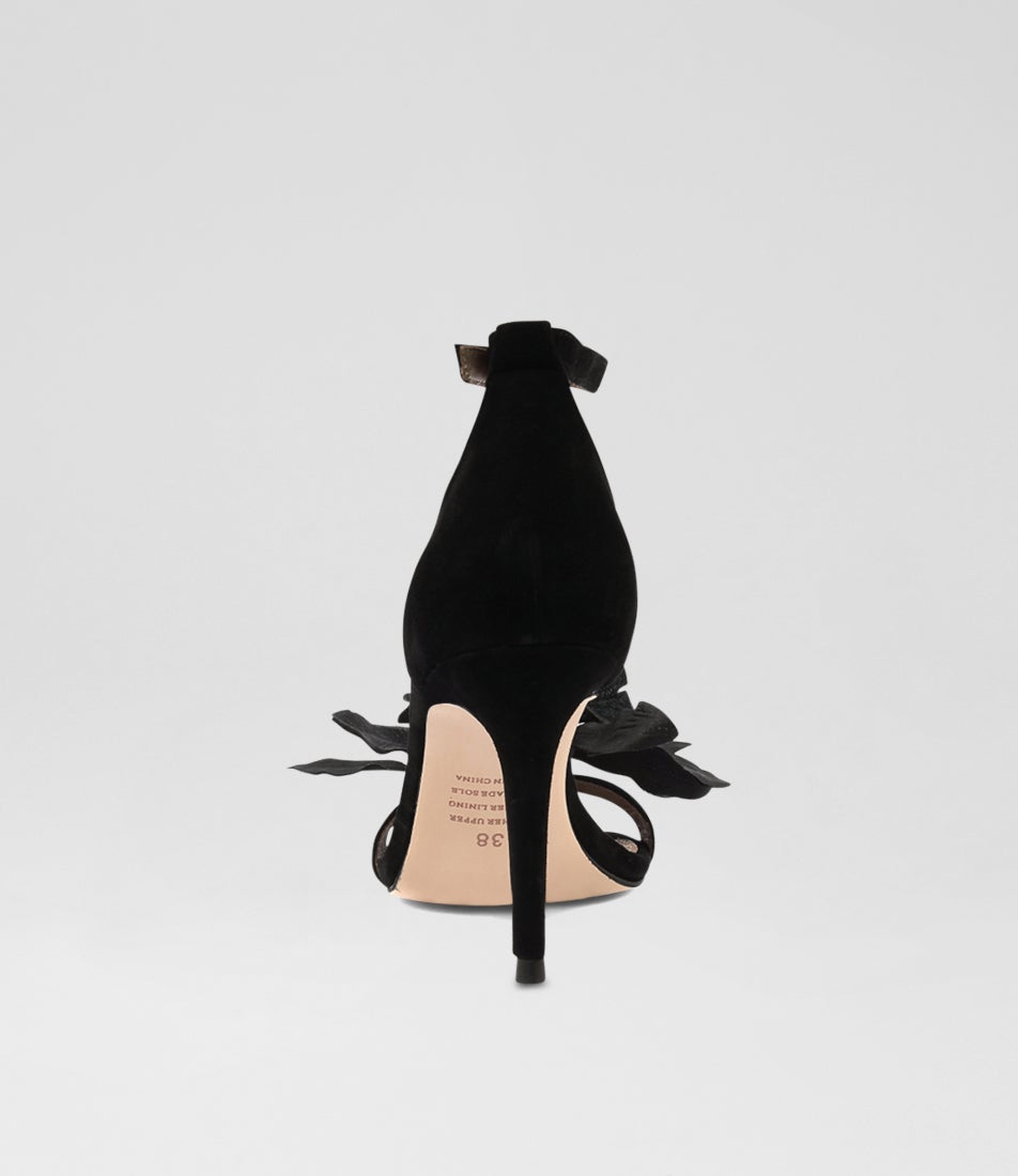 Dynamite Black Suede Sandals