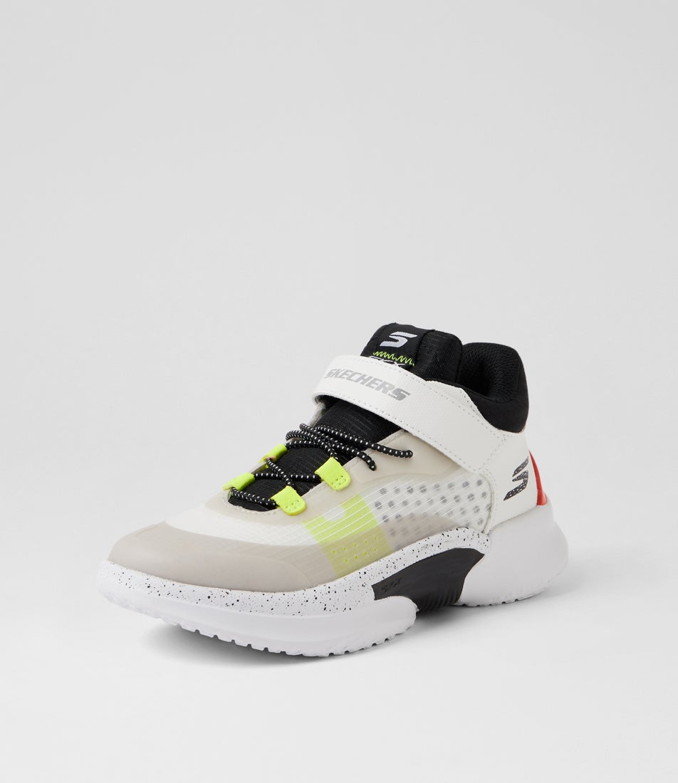 Court Hype Junior White Black Mesh Sneakers