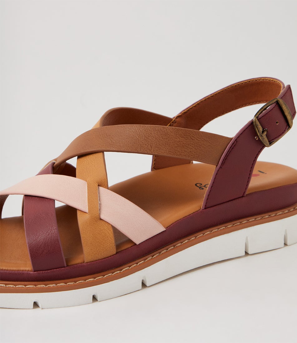 Dollin Wine Multi Strappy Sandals Dollin Wine Multi Strappy Sandals