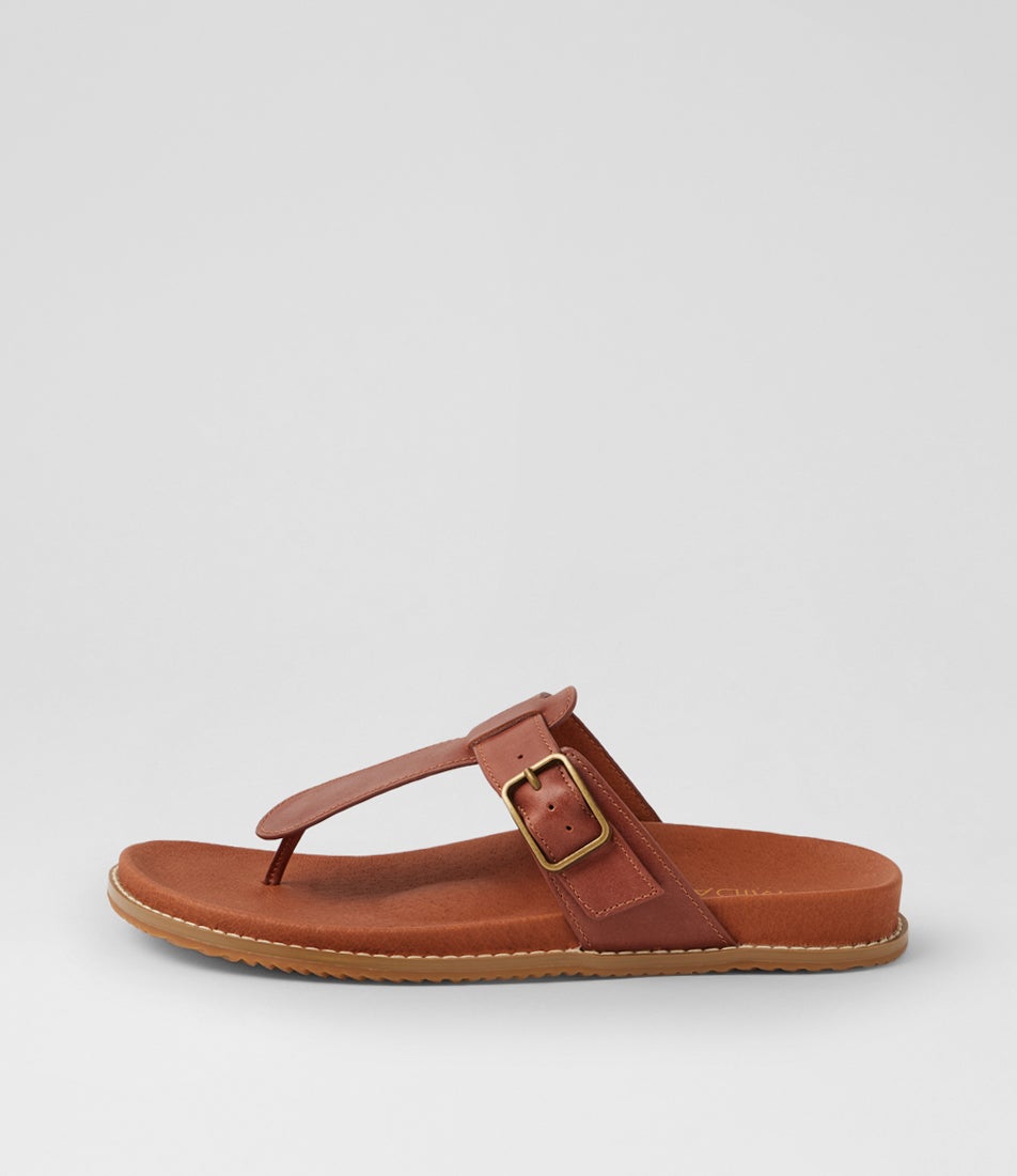 Nelson Walnut Leather Thongs