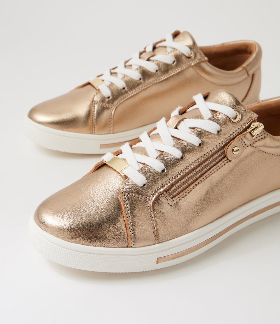 Evone Champagne Leather Sneakers