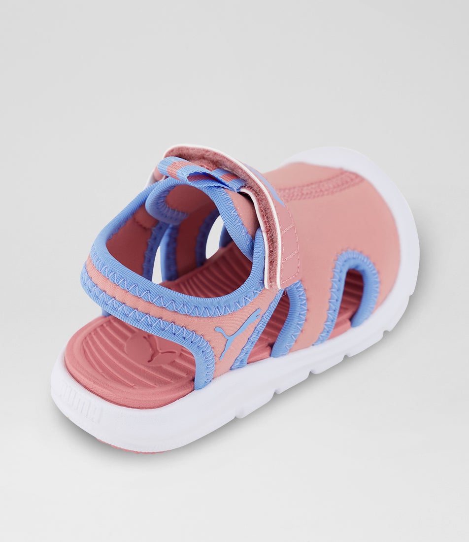 Fun Racer Sandal Toddler Dusky Rosewood Blue Guppy Neoprene Wedges