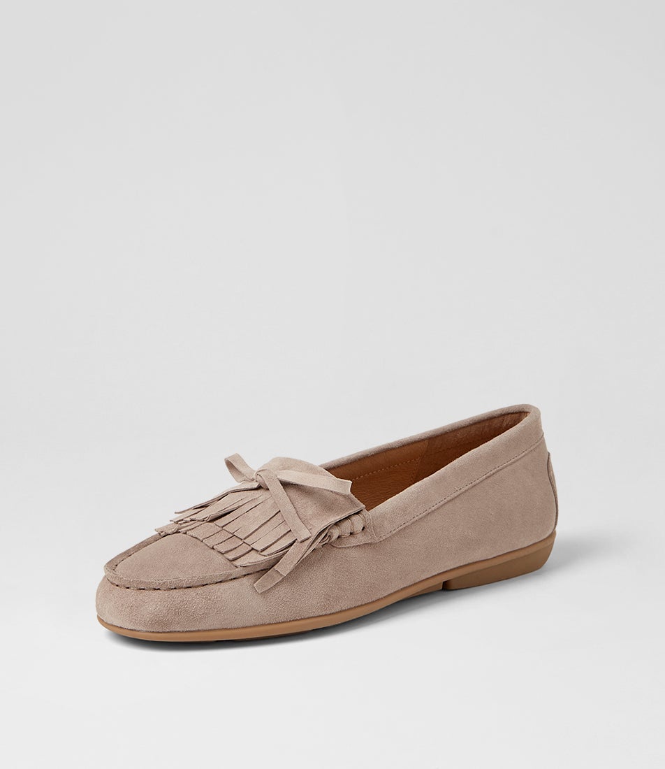 Rilem Light Taupe Suede Loafers