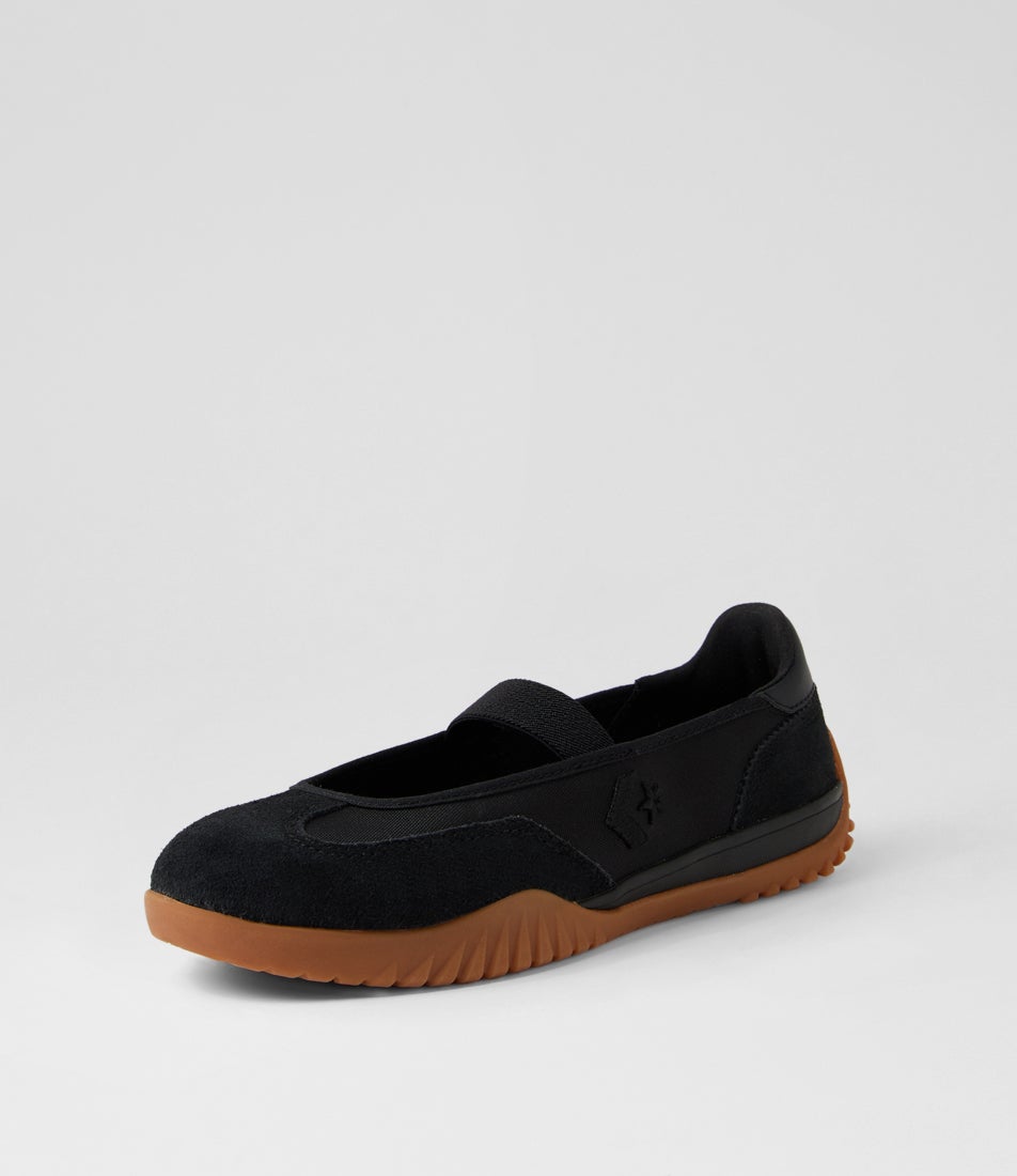 Run Star Trainer Black Canvas Ballet Flats