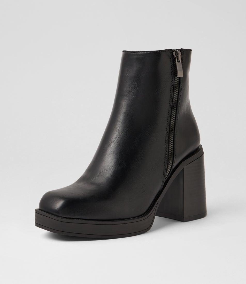 Prissy Black Ankle Boots
