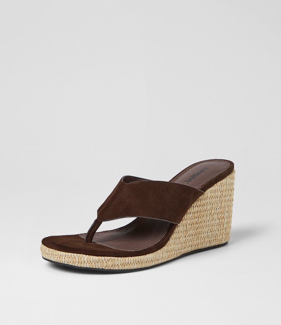 Kontour Choc Natural Woven Suede Sandals
