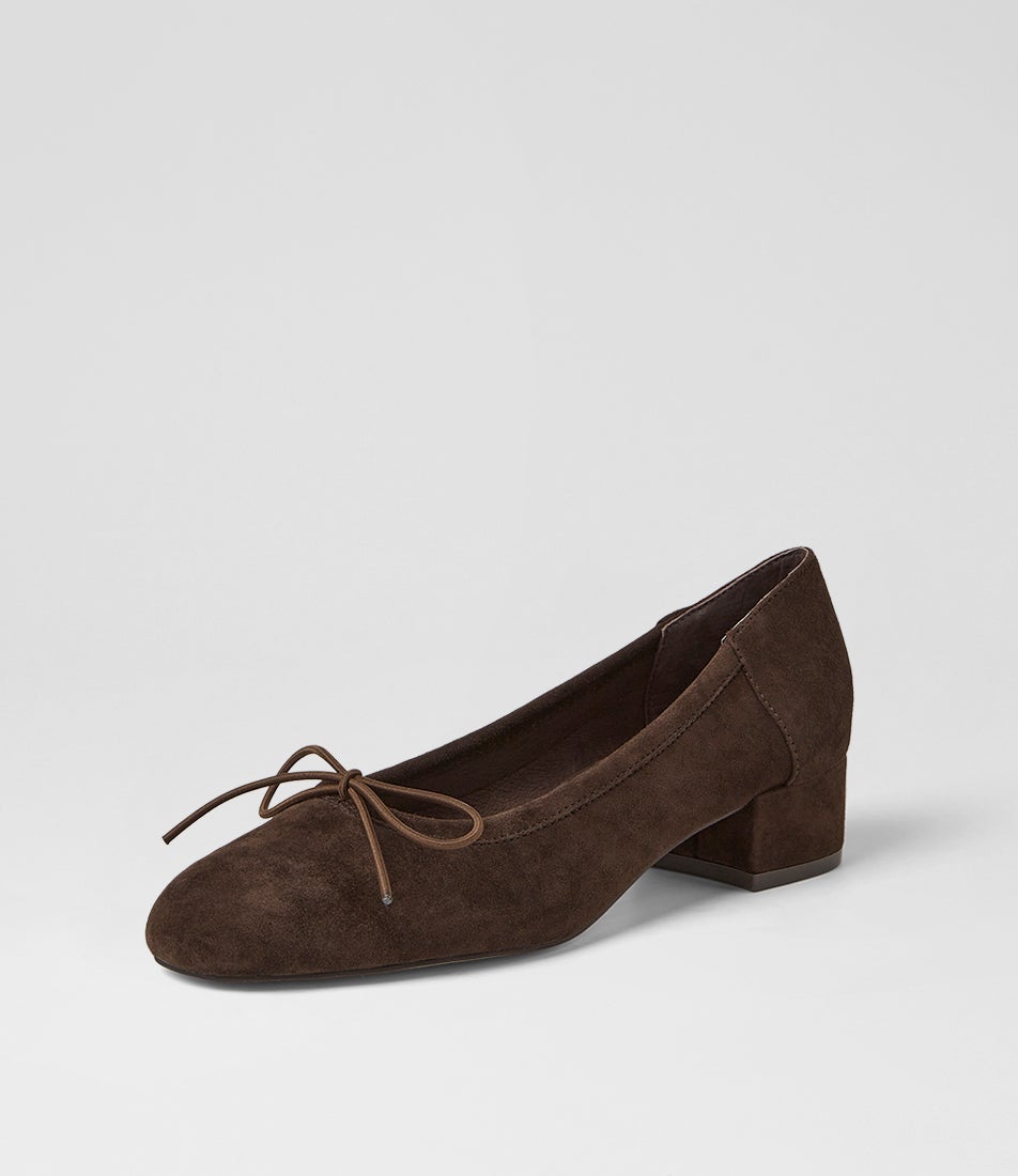 Jeahe Choc Suede Heels