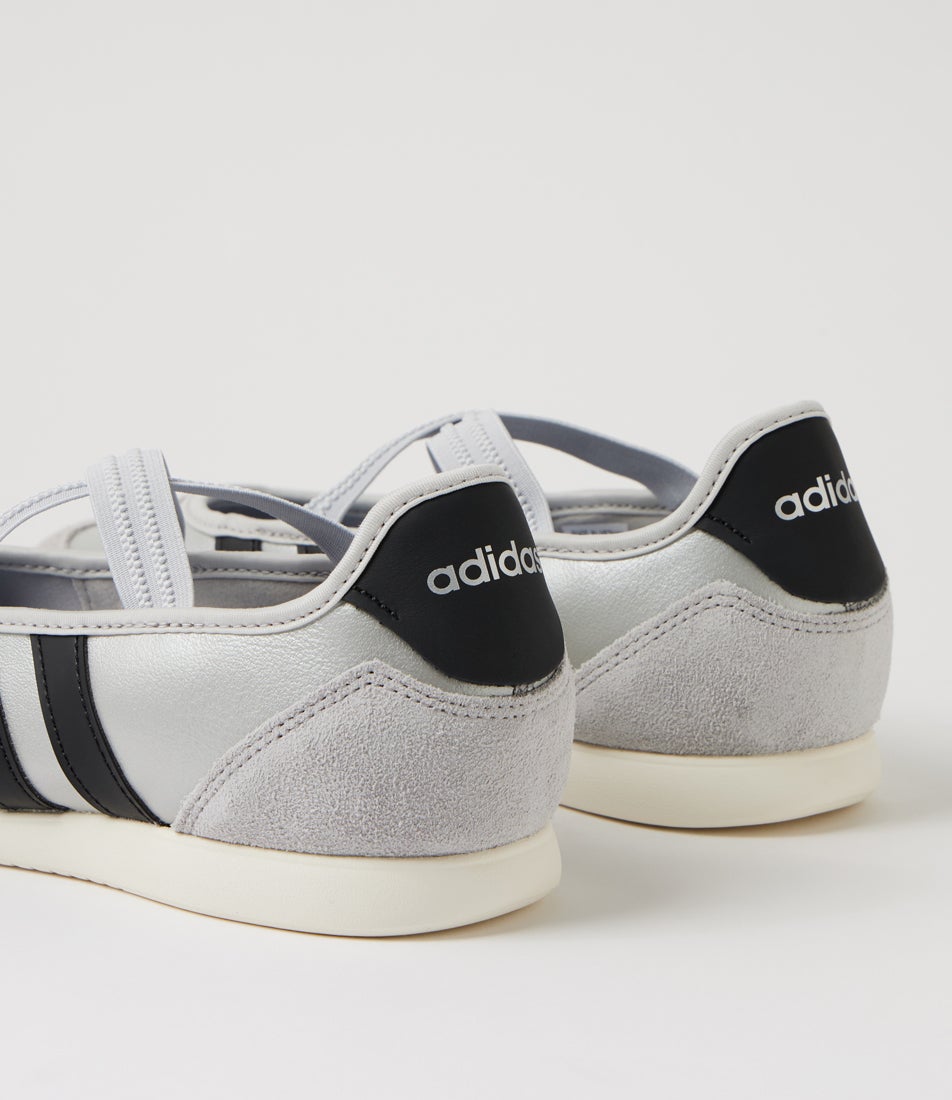 Barreda Silver Metallic Black White Mary Jane Sneakers
