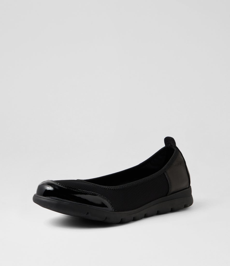 Brillion Black Mix Flat Shoes