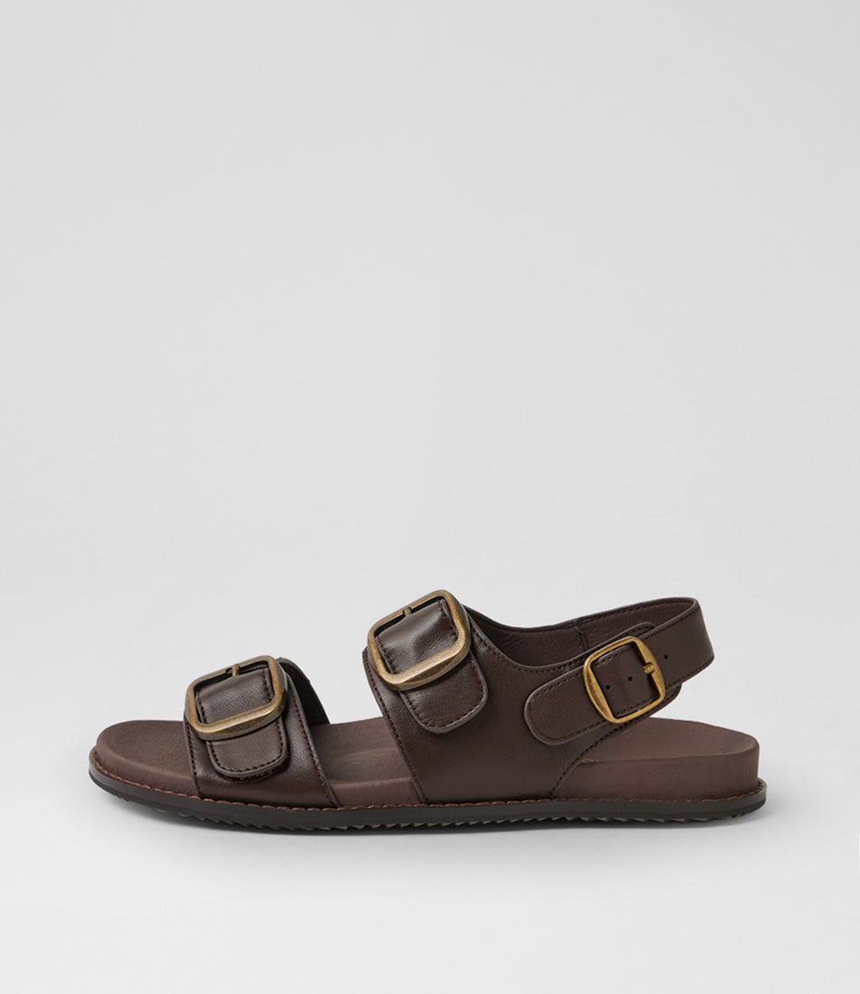 Nikolic Choc Leather Sandals