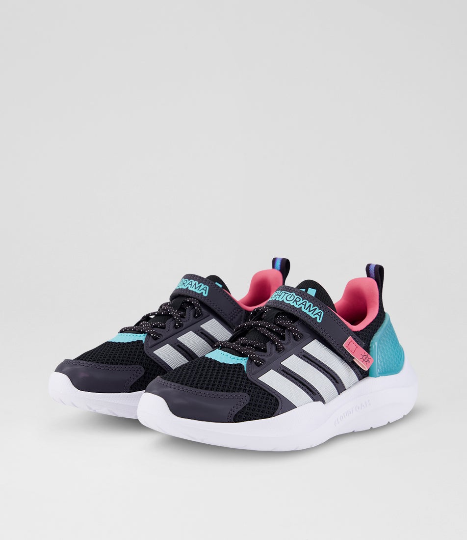 Lightorama Runner Junior Black Silver Aurora Mesh Sneakers