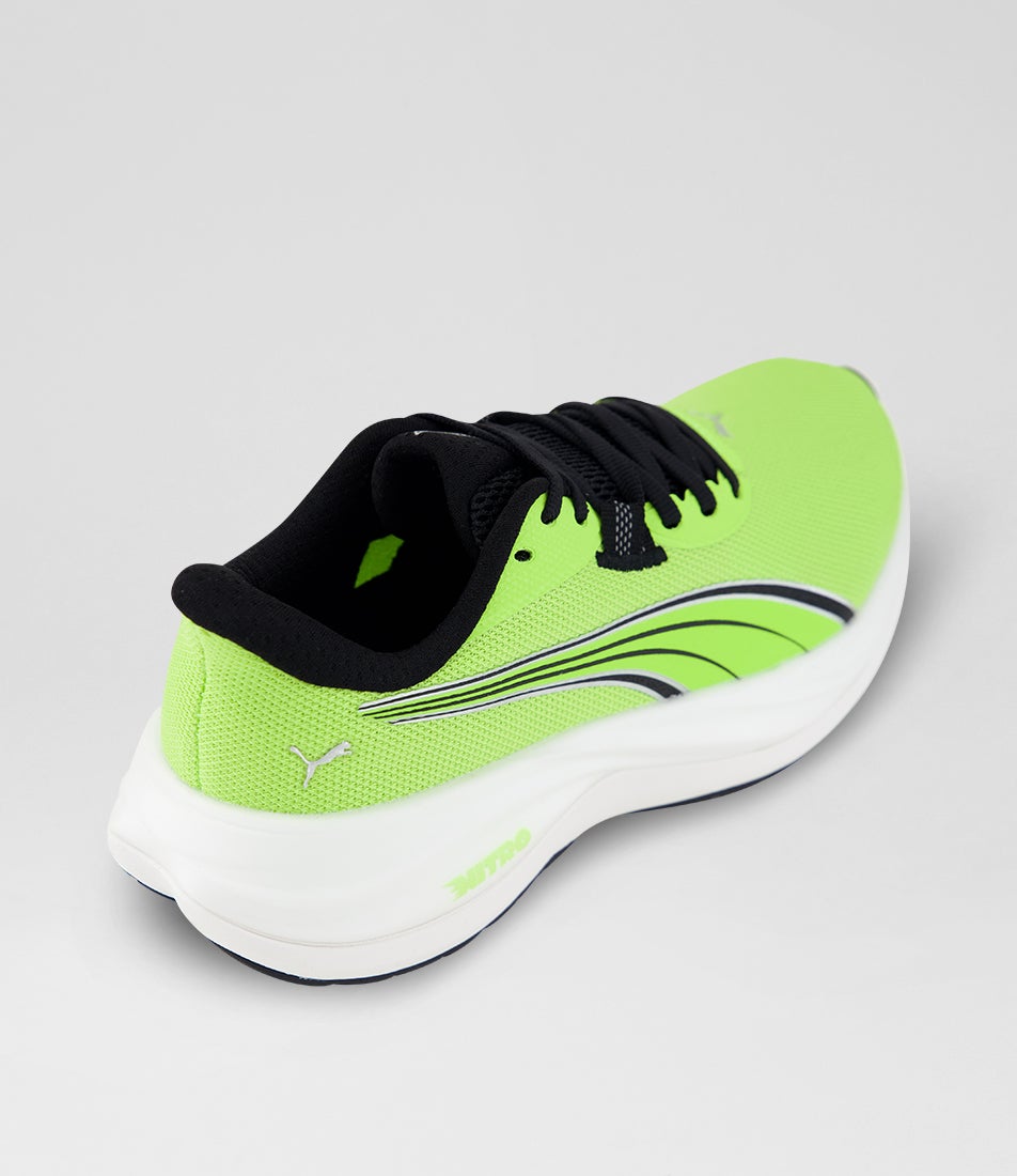 Electrify Nitro 5 Youth Lime Black Silver White Mesh Lace Ups