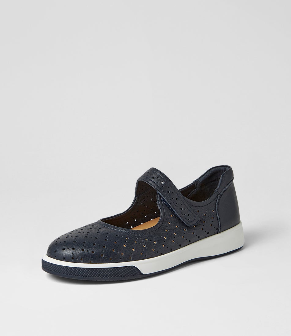 Antho Xf Navy Leather Mary Janes