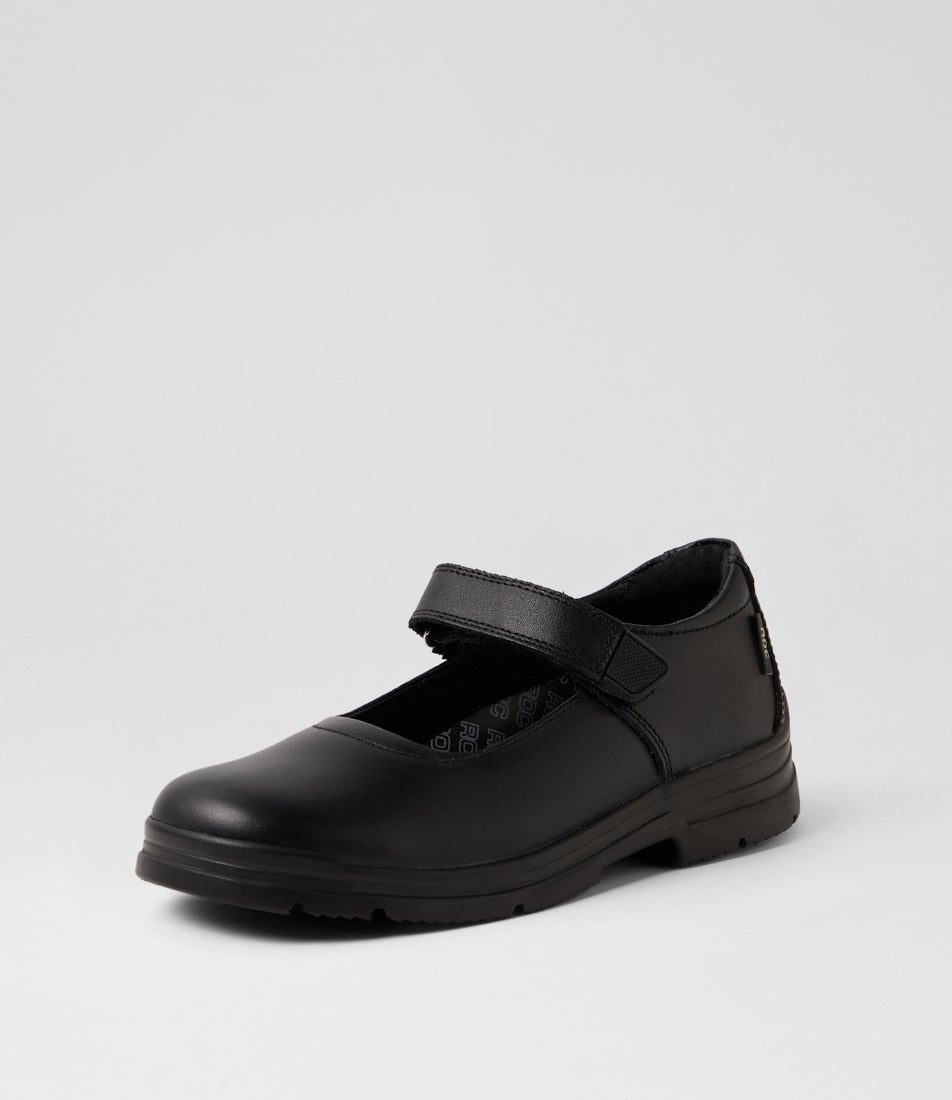Roulette Junior Black Leather Mary Jane School Shoes Roulette Junior Black Leather Mary Jane School Shoes