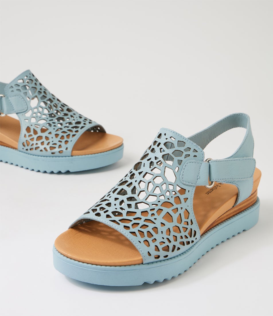 Ansh Denim Leather Sandals