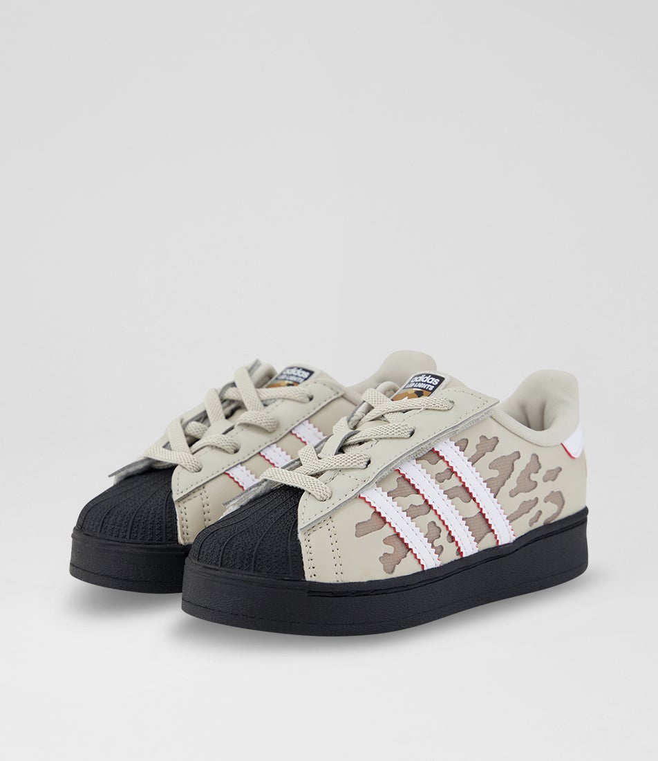 Superstar Led Toddler Wonder Alumina White Black Suede Sneakers