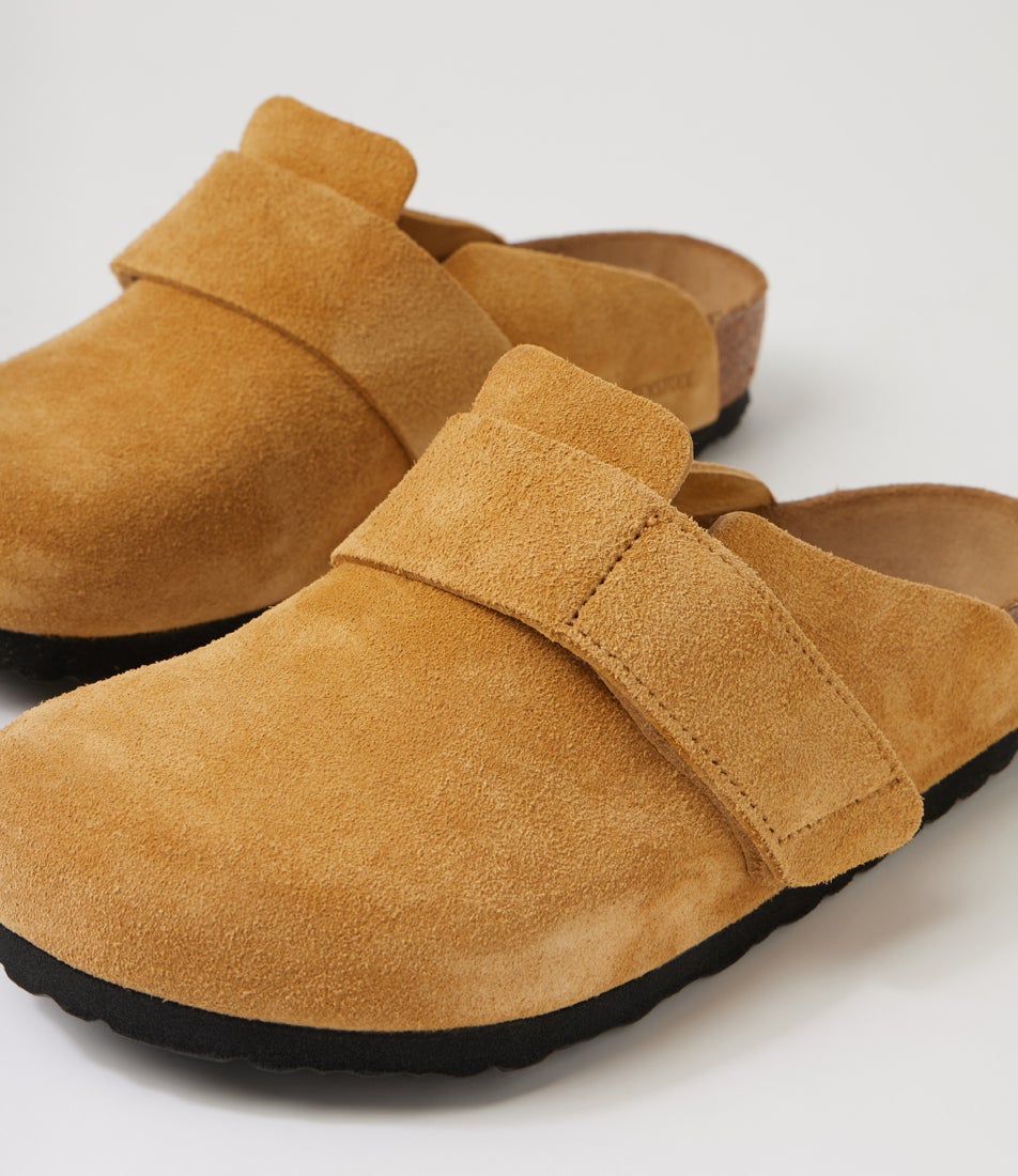 Loma Cork Brown Suede Slides