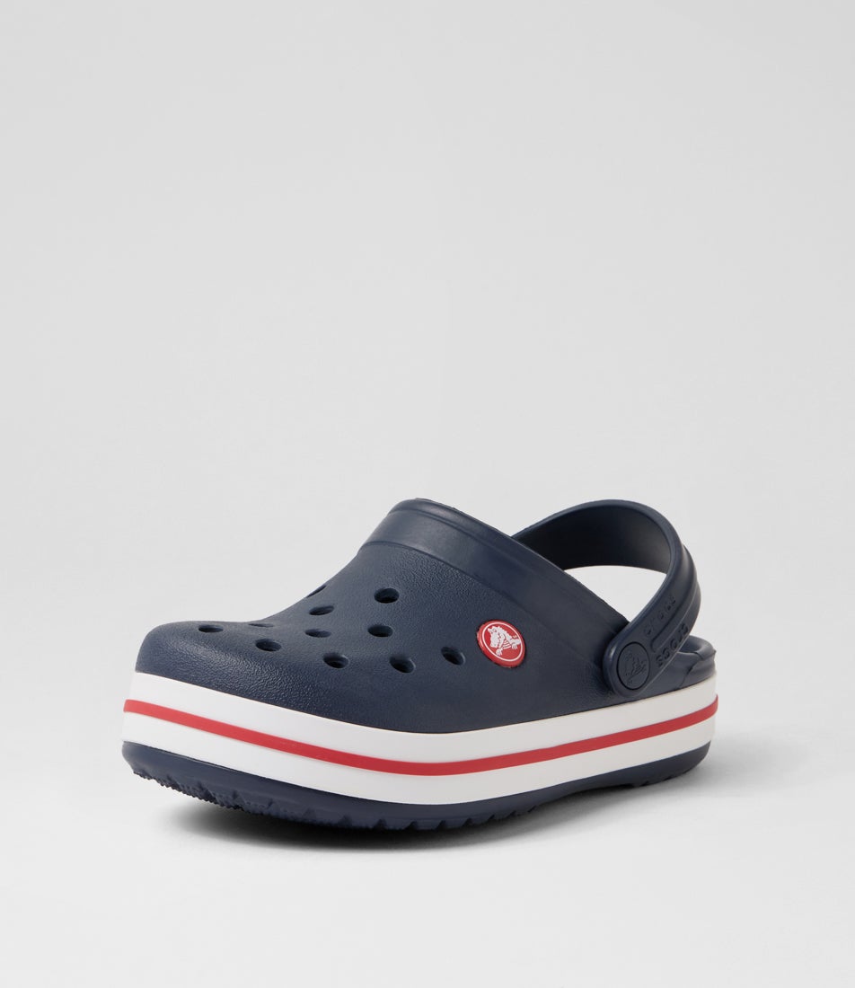 Crocband Junior Navy Red Eva Sandals