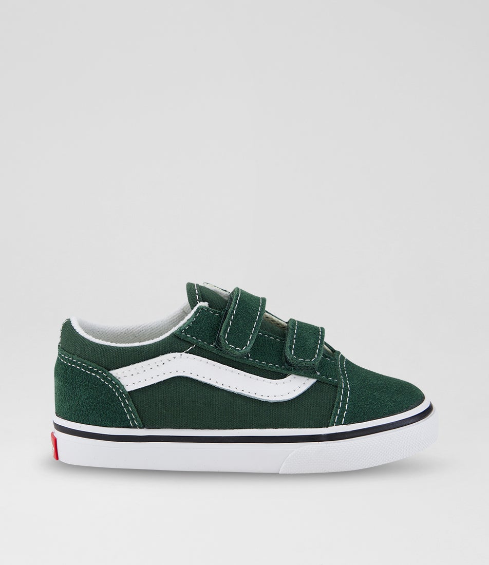Old Skool Toddler Color Theory Oil Green Canvas Sneakers
