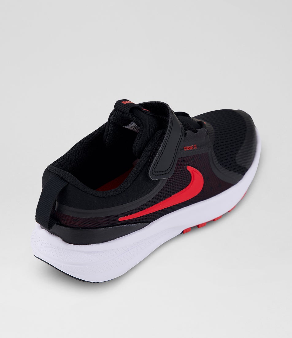 Star Runner 5 Youth Black University Red Mesh Sneakers