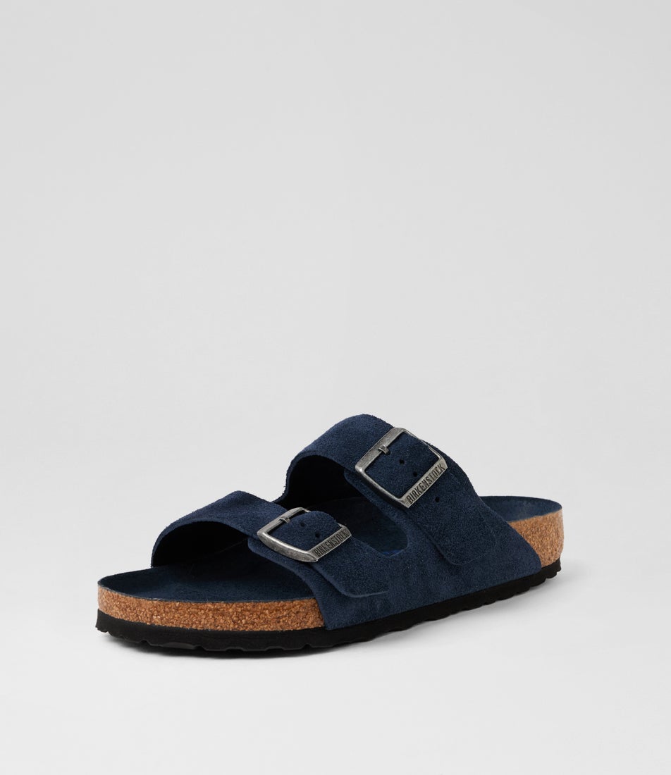 Arizona Soft Footbed New Navy Suede Slides