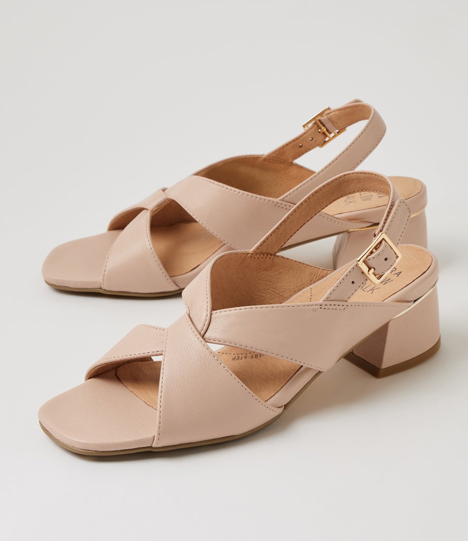 Carlen W New Nude Leather Sandals