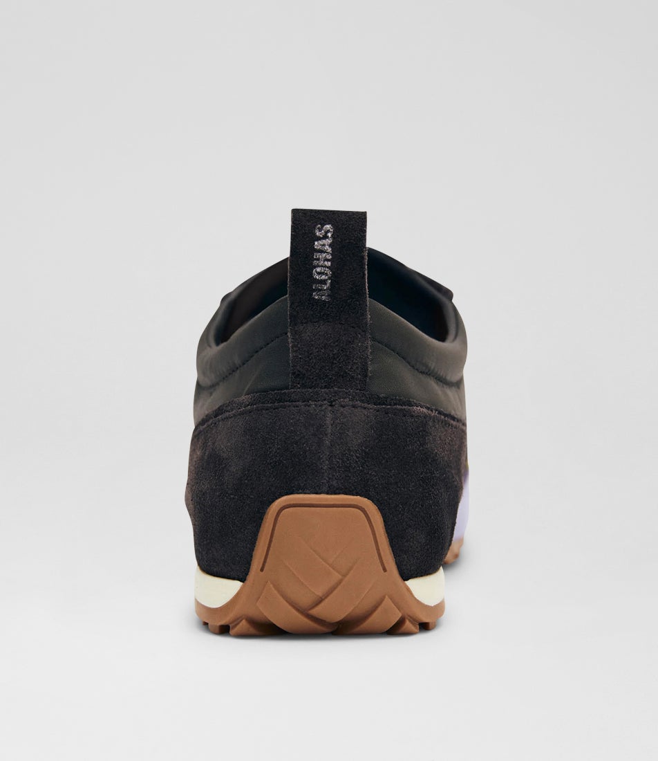 Tb 304 Nylon Brown Leather Sneakers