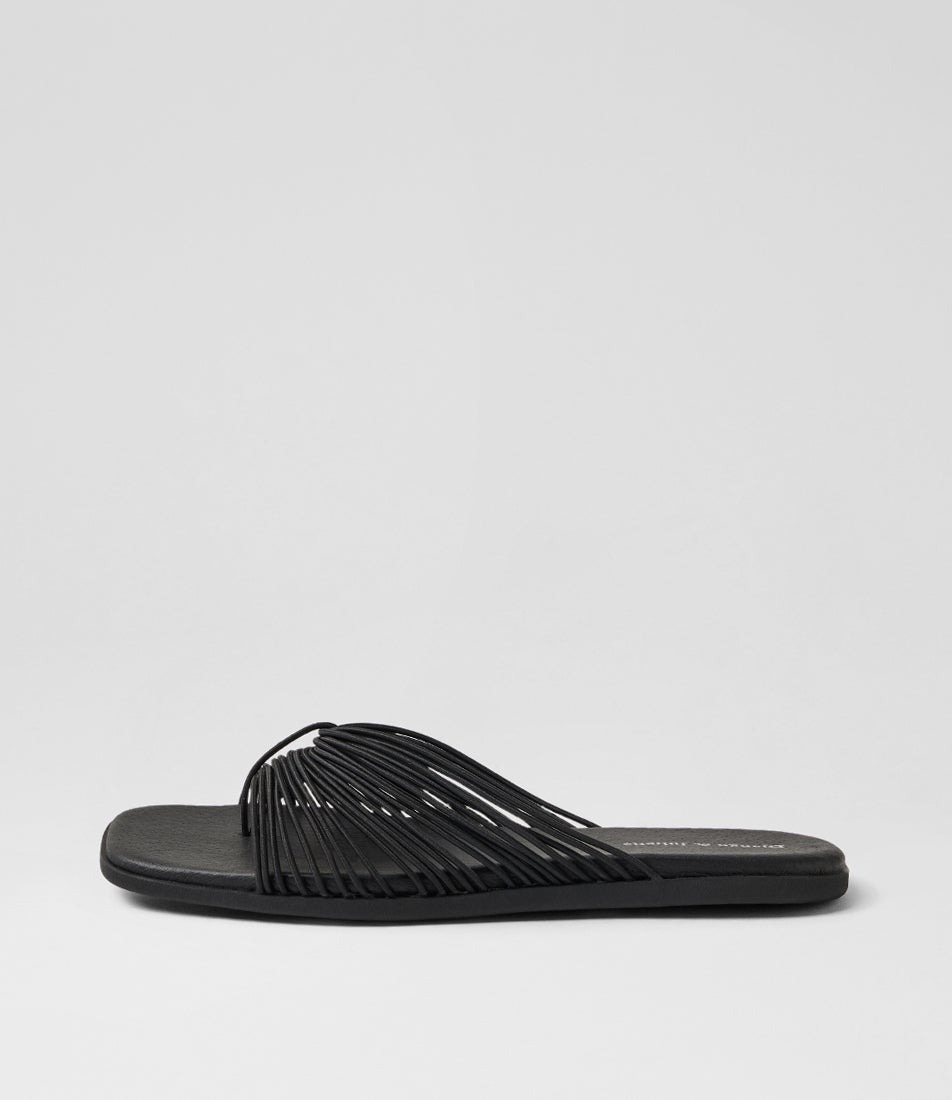 Niagra Black Elastic Sandals