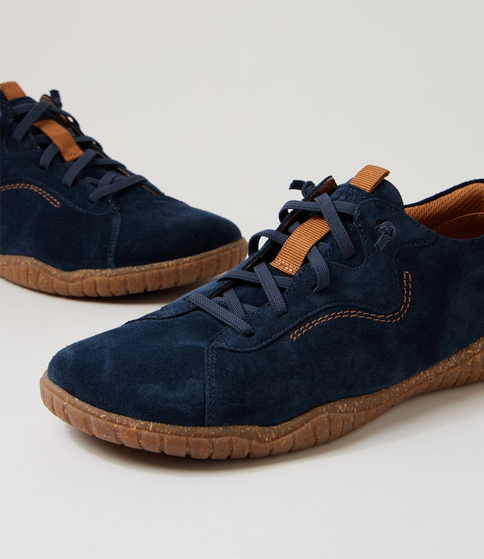 Wynona 1 Indigo Suede Lace Up Flats