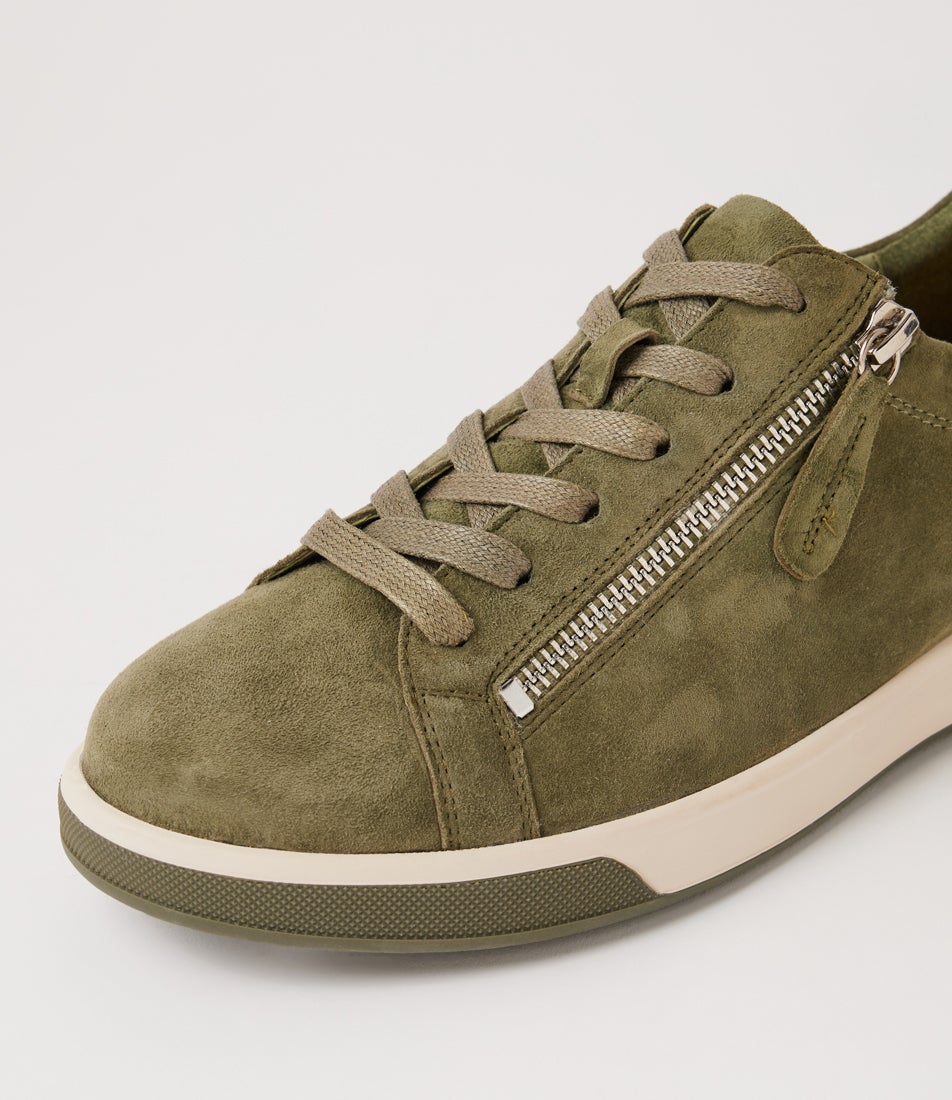 Aito Xf Khaki Suede Sneakers