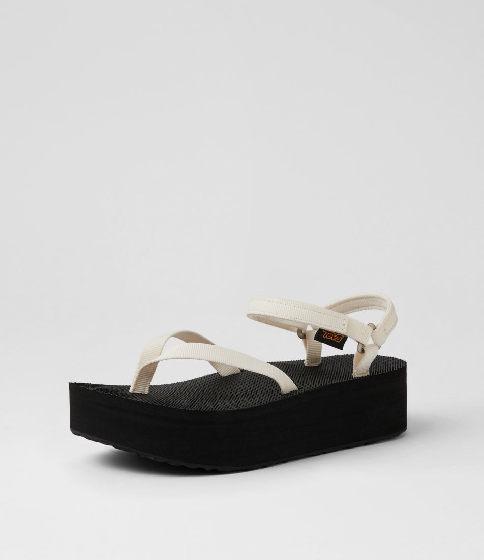 W Flatform Sandal Slim Coconut Milk Fabric Platform Sandals