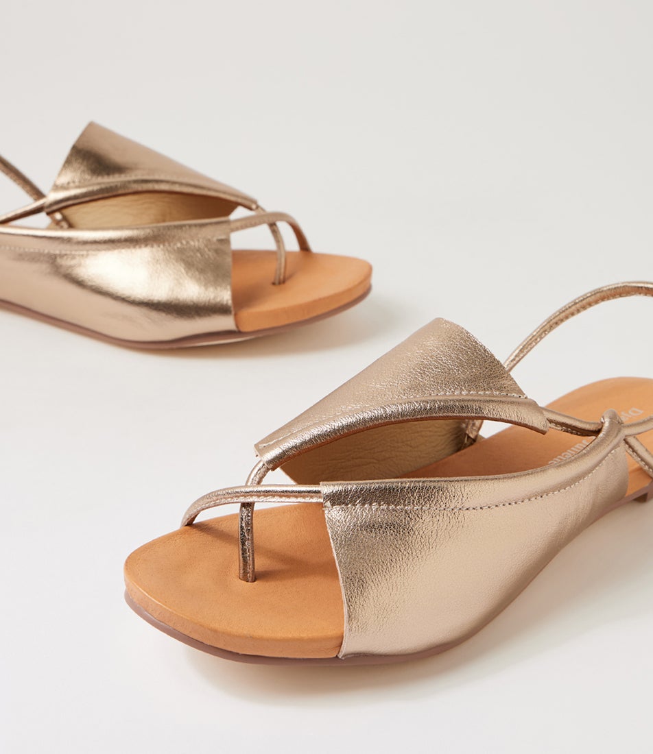 Justa Champagne Leather Sandals