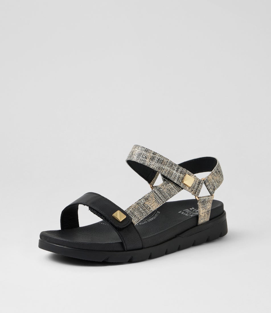 Adiela Xw Black Lizard Multi Sandals