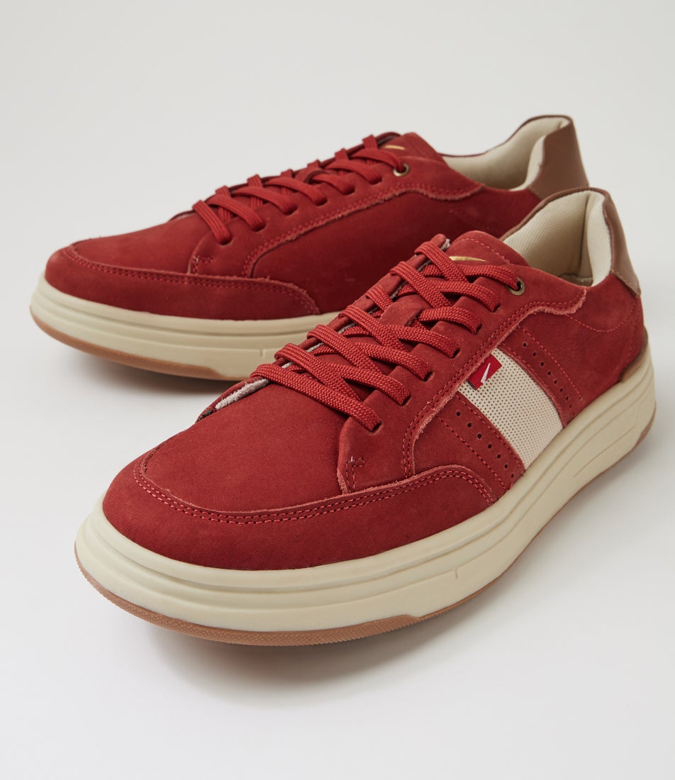 Noe Red Leather Lace Ups