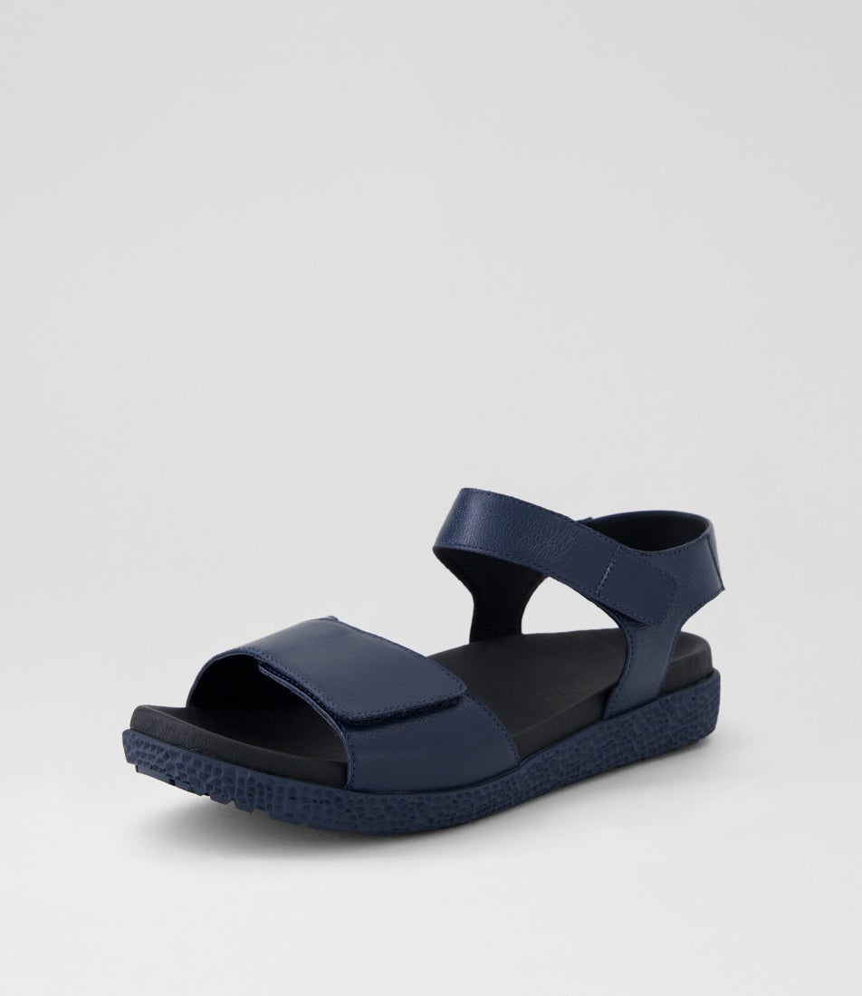 Rikko Xw Navy Leather Sandals