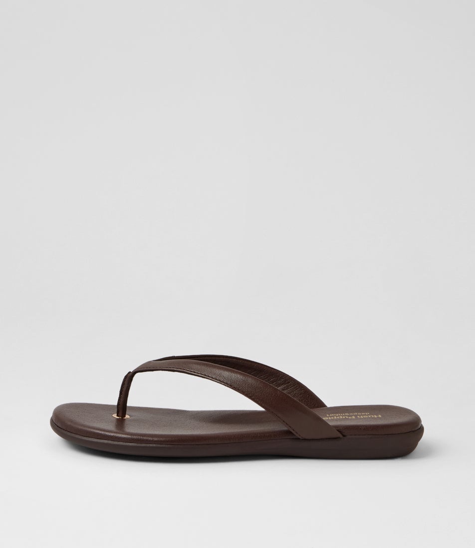Kora Espresso Leather Thongs