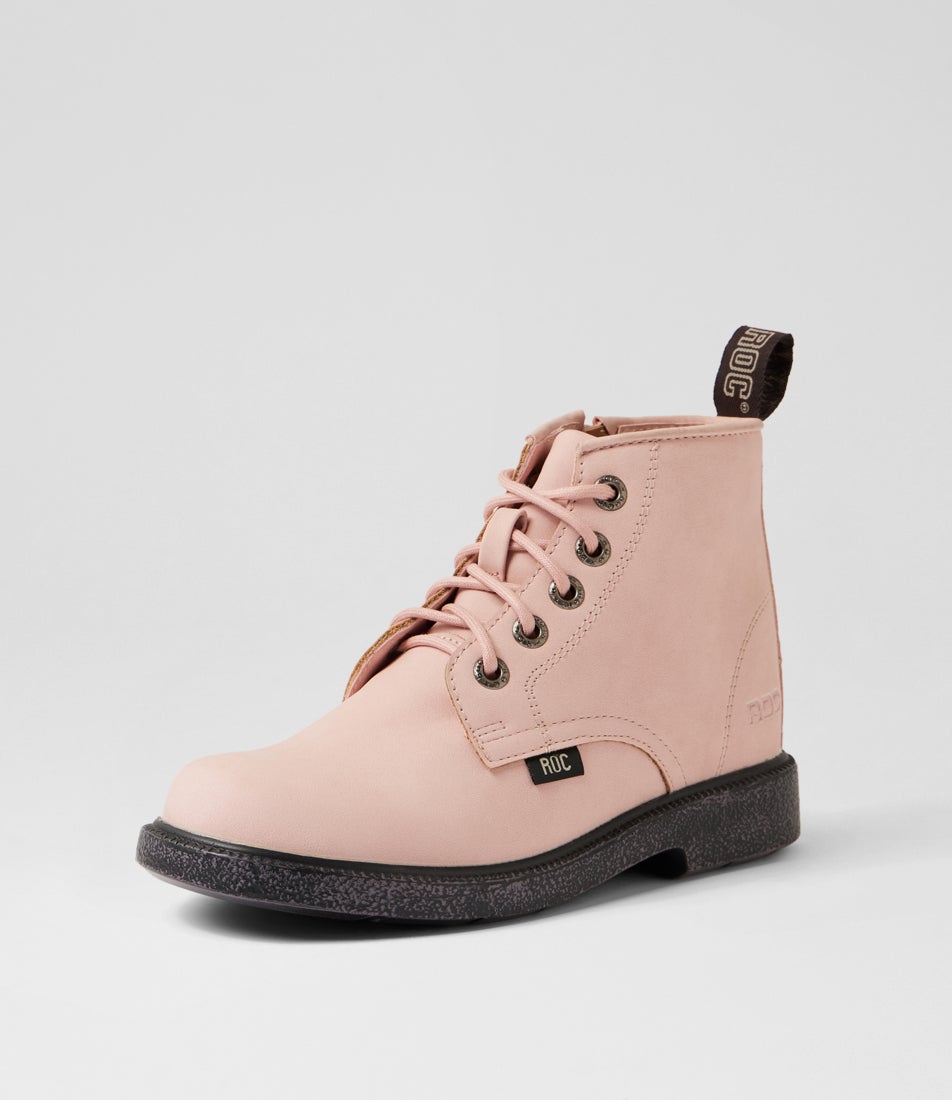 Joff Youth Pink Buff Ankle Boots