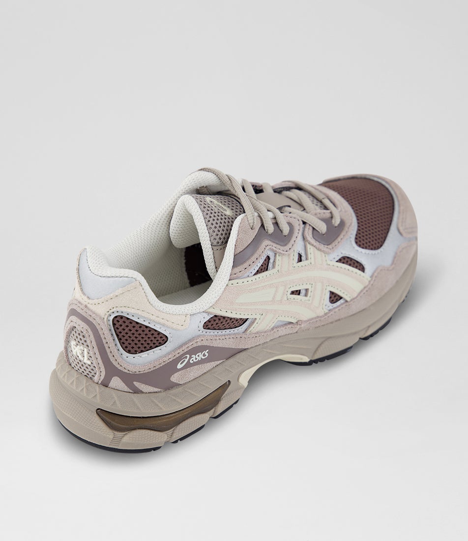 Gel Nyc Youth Cocoa Powder Cream Suede Lace Up Sneakers